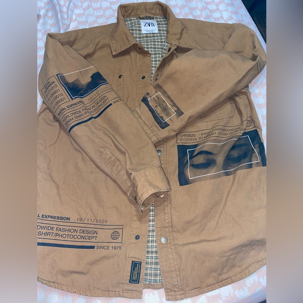 Tan Zara flannel